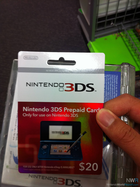 3DS Prepaid Card Spotted in Store - Rumor - Nintendo World Report