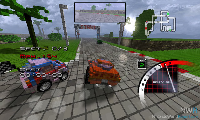 element Mens knop 3D Pixel Racing Coming Next Week to WiiWare - News - Nintendo World Report