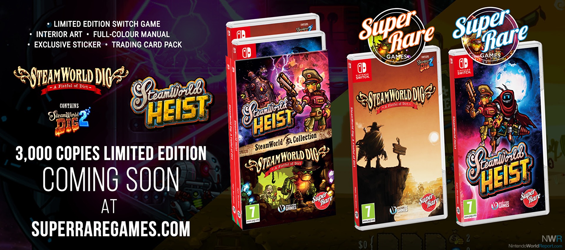 SteamWorld Dig & SteamWorld Heist to Receive Limited Physical Editions For Nintendo  Switch - News - Nintendo World Report