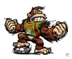 Donkey Kong looks pumped and ready to play