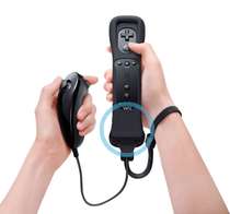 Black Wii Remote Nunchuk and MotionPlus