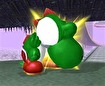 Yoshi chews up an opponent